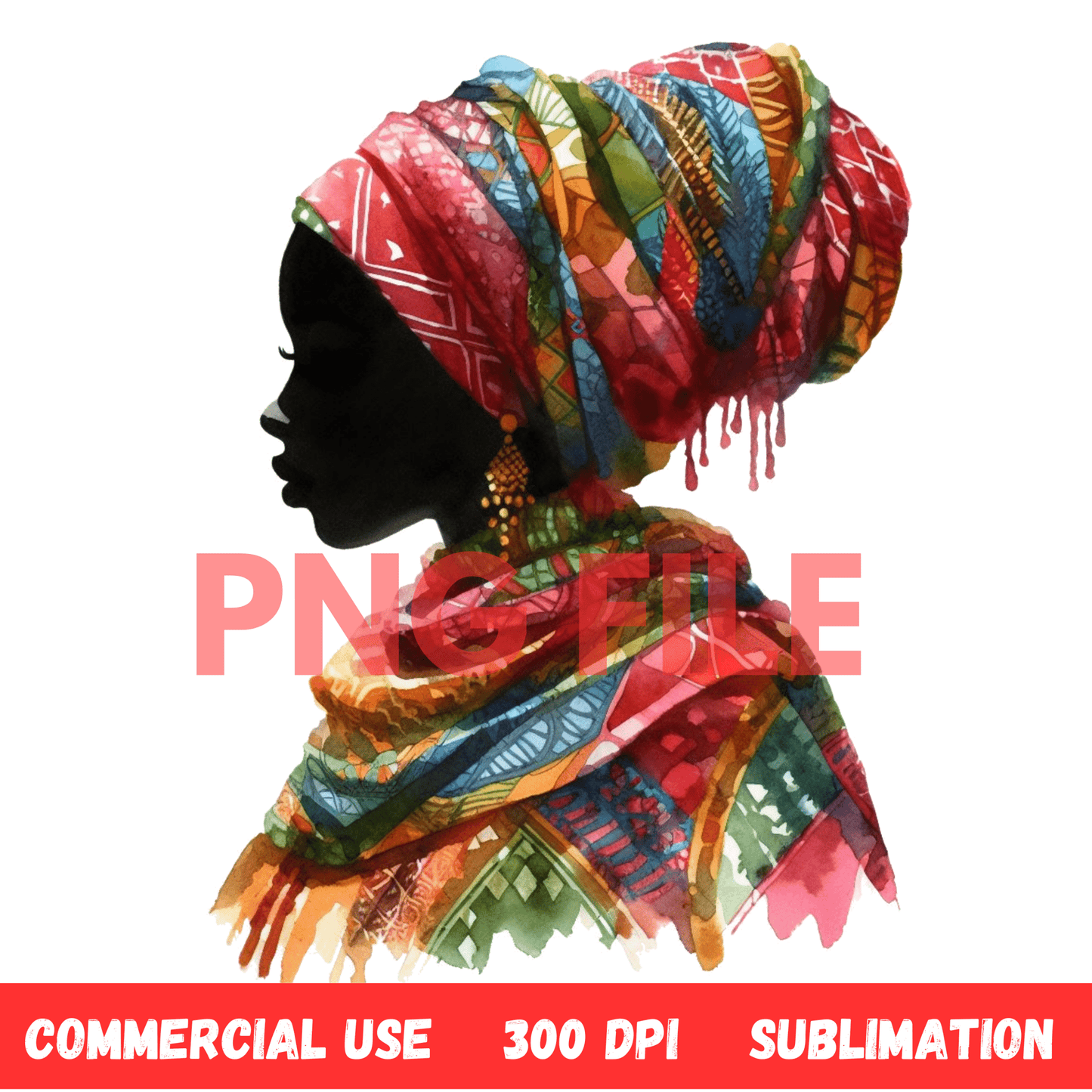 Afro, BOHO, Muslim, African, Feminine, Black Woman - Inspired Digital Art Illustration - UrthNart