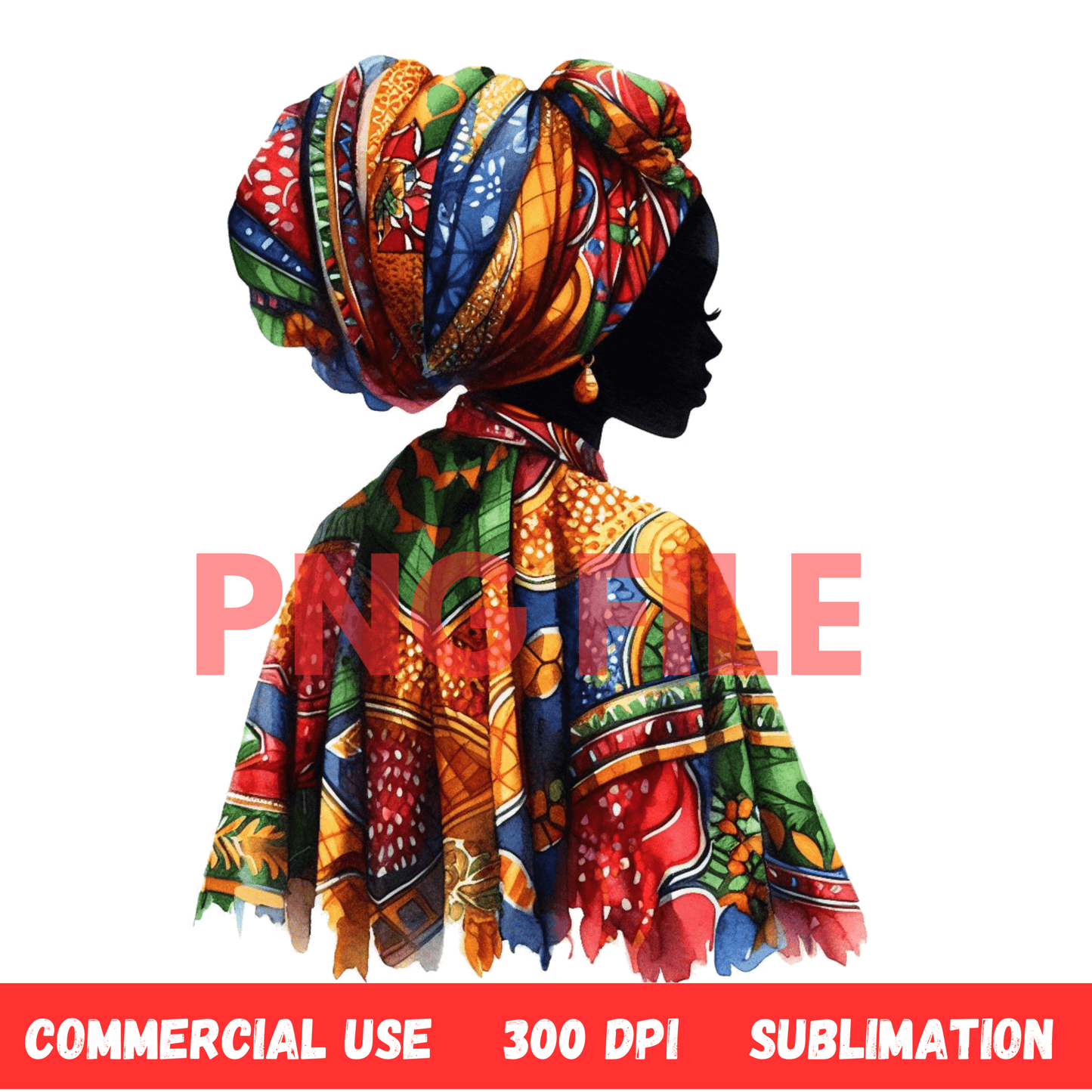 Afro, BOHO, Muslim, African, Feminine, Black Woman - Inspired Digital Art Illustration - UrthNart