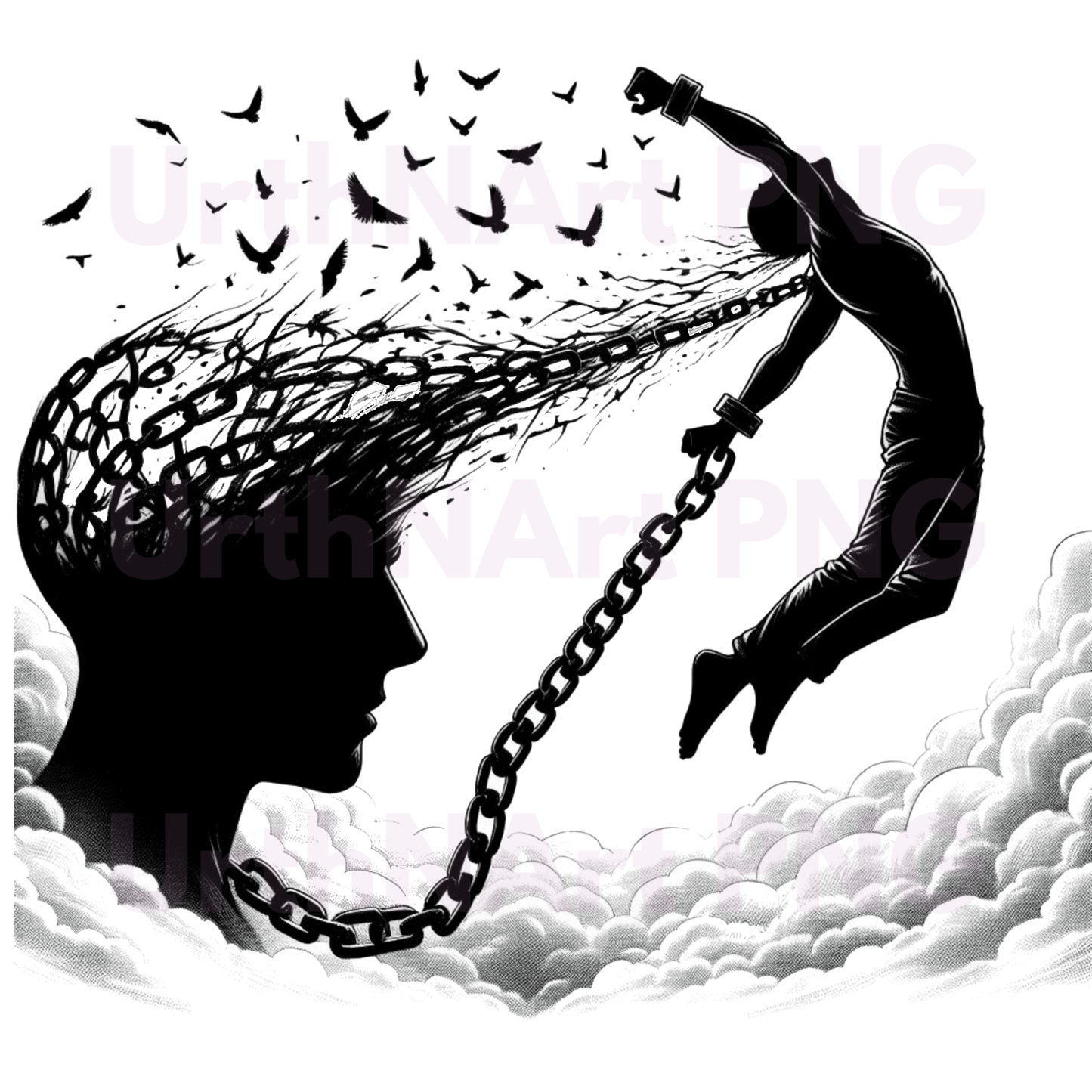 "Free the Mind" Liberation Art PNG – Digital Download - UrthNart