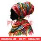 Afro, BOHO, Muslim, African, Feminine, Black Woman - Inspired Digital Art Illustration - UrthNart