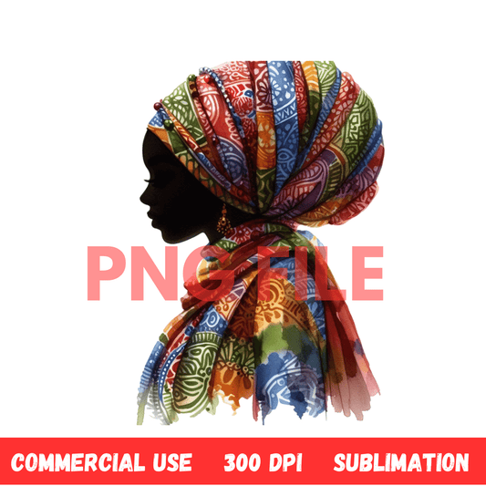 Afro, BOHO, Muslim, African, Feminine, Black Woman - Inspired Digital Art Illustration - UrthNart