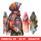 Afro, BOHO, Muslim, African, Feminine, Black Woman - Inspired Digital Art Illustration - UrthNart