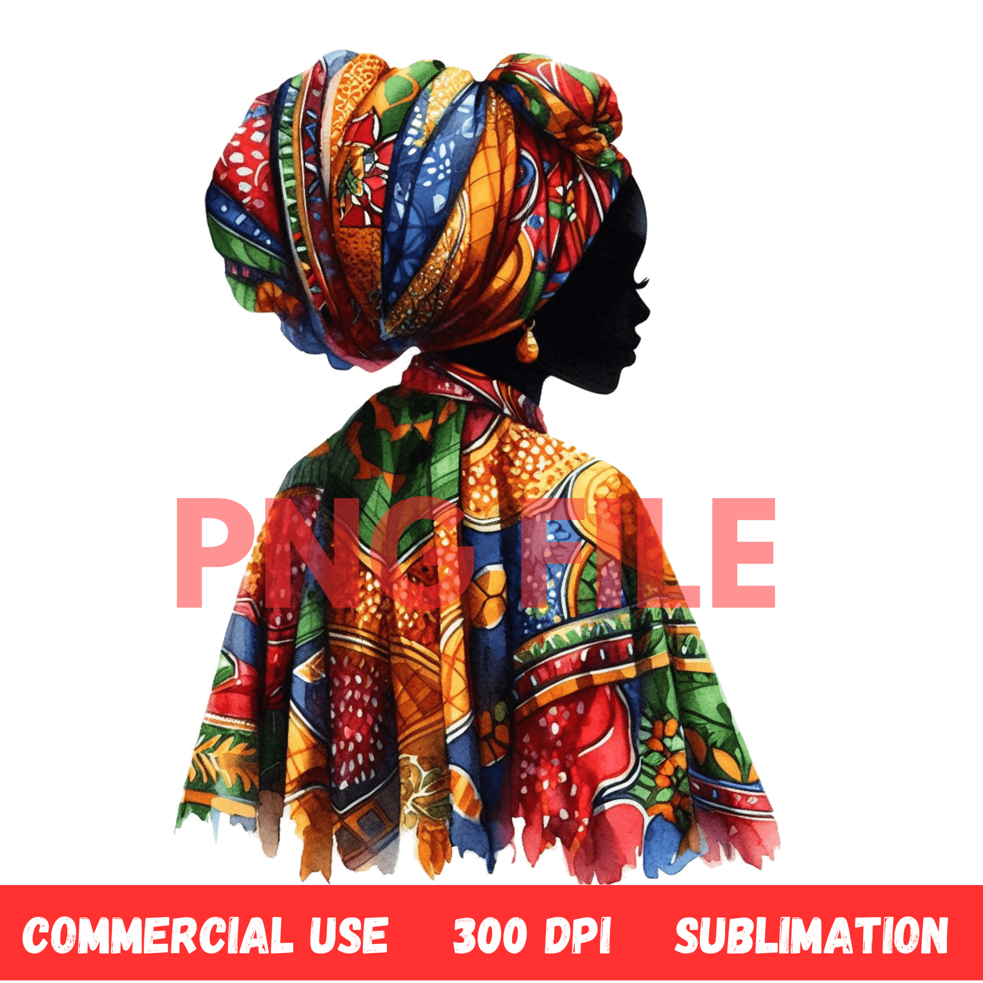 Afro, BOHO, Muslim, African, Feminine, Black Woman - Inspired Digital Art Illustration - UrthNart