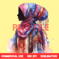 Afro, BOHO, Muslim, African, Feminine, Black Woman - Inspired Digital Art Illustration - UrthNart