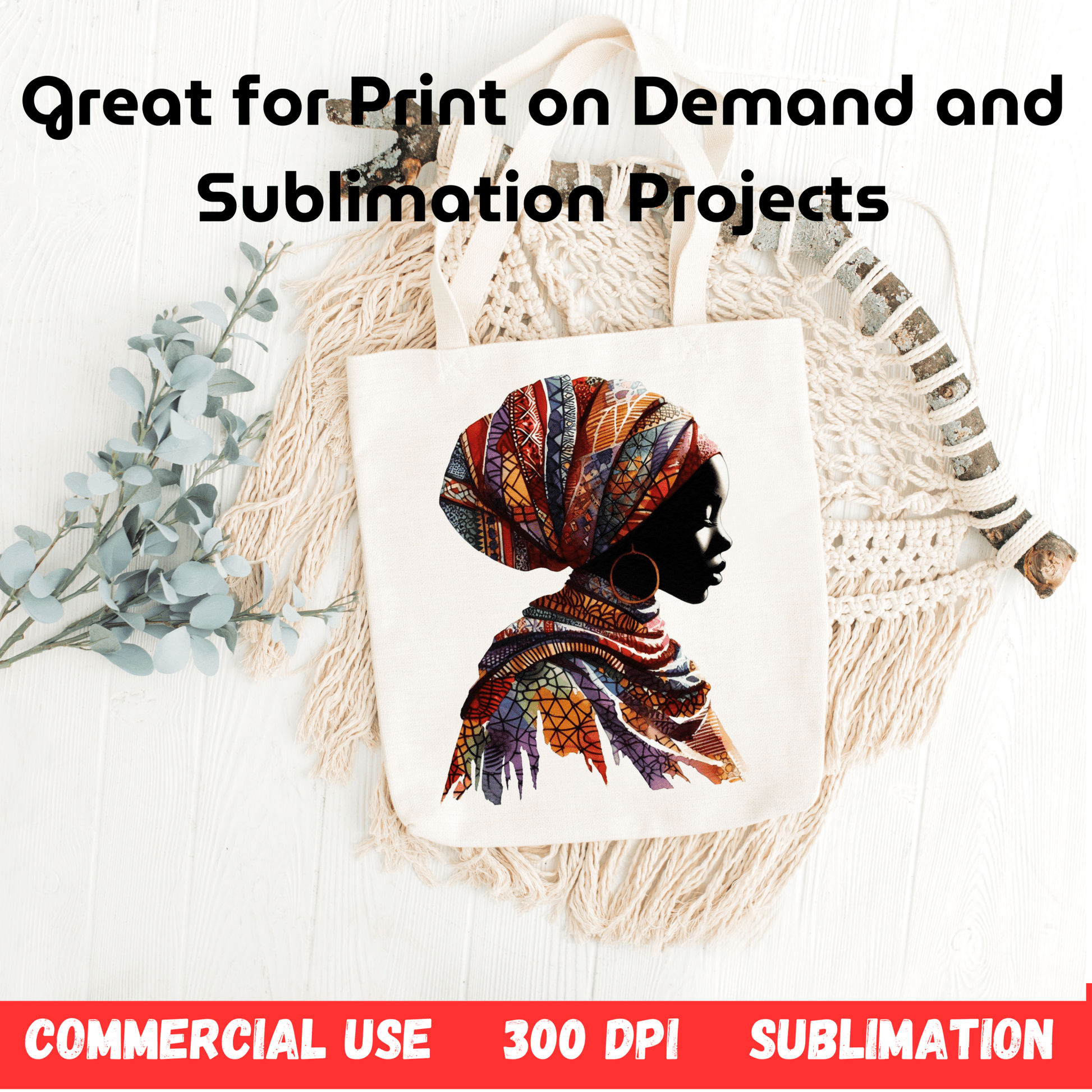 Afro, BOHO, Muslim, African, Feminine, Black Woman - Inspired Digital Art Illustration - UrthNart