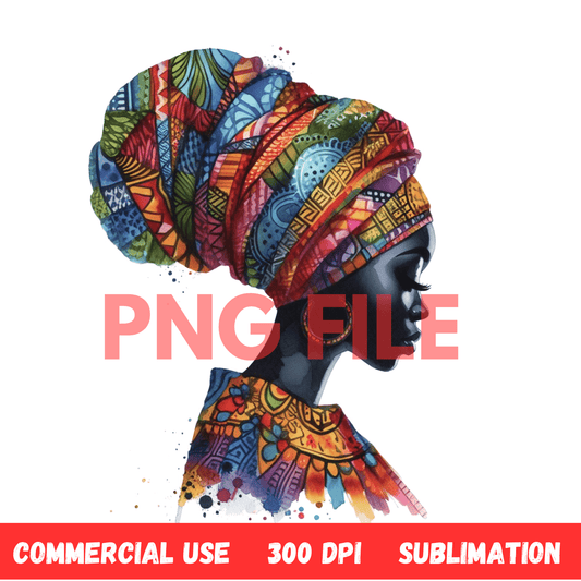 Afro, BOHO, Muslim, African, Feminine, Black Woman - Inspired Digital Art Illustration - UrthNart