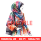 Bohemian - Inspired Digital Art Illustration: BOHO, Muslim, Feminine, Watercolor, Ethnic - UrthNart