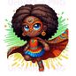 Clip Art Illustration – Child Superhero, Positive Images, Black Girl Magic, African American Children, Kids - UrthNart