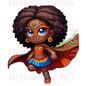 Clip Art Illustration – Child Superhero, Positive Images, Black Girl Magic, African American Children, Kids - UrthNart