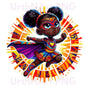 Clip Art Illustration – Child Superhero, Positive Images, Black Girl Magic, African American Children, Kids - UrthNart