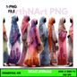 Digital Art Illustration: African, Watercolor, Modesty, Feminine, Silhouette, Black, Muslim Womenn - UrthNart