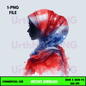 Digital Art Illustration: American Muslim, Watercolor, Modesty, Feminine, Silhouette, Muslim Woman - UrthNart