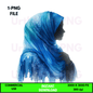 Digital Art Illustration: Praying Woman, Watercolor, Modesty, Feminine, Silhouette, African, African - American, Muslim Woman - UrthNart