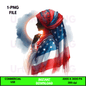 Digital Art Illustration: Praying Woman, Watercolor, Modesty, Feminine, Silhouette, African, African - American, Muslim Woman - UrthNart
