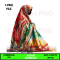 Digital Art Illustration: Praying Woman, Watercolor, Modesty, Feminine, Silhouette, African, African - American, Muslim Woman - UrthNart