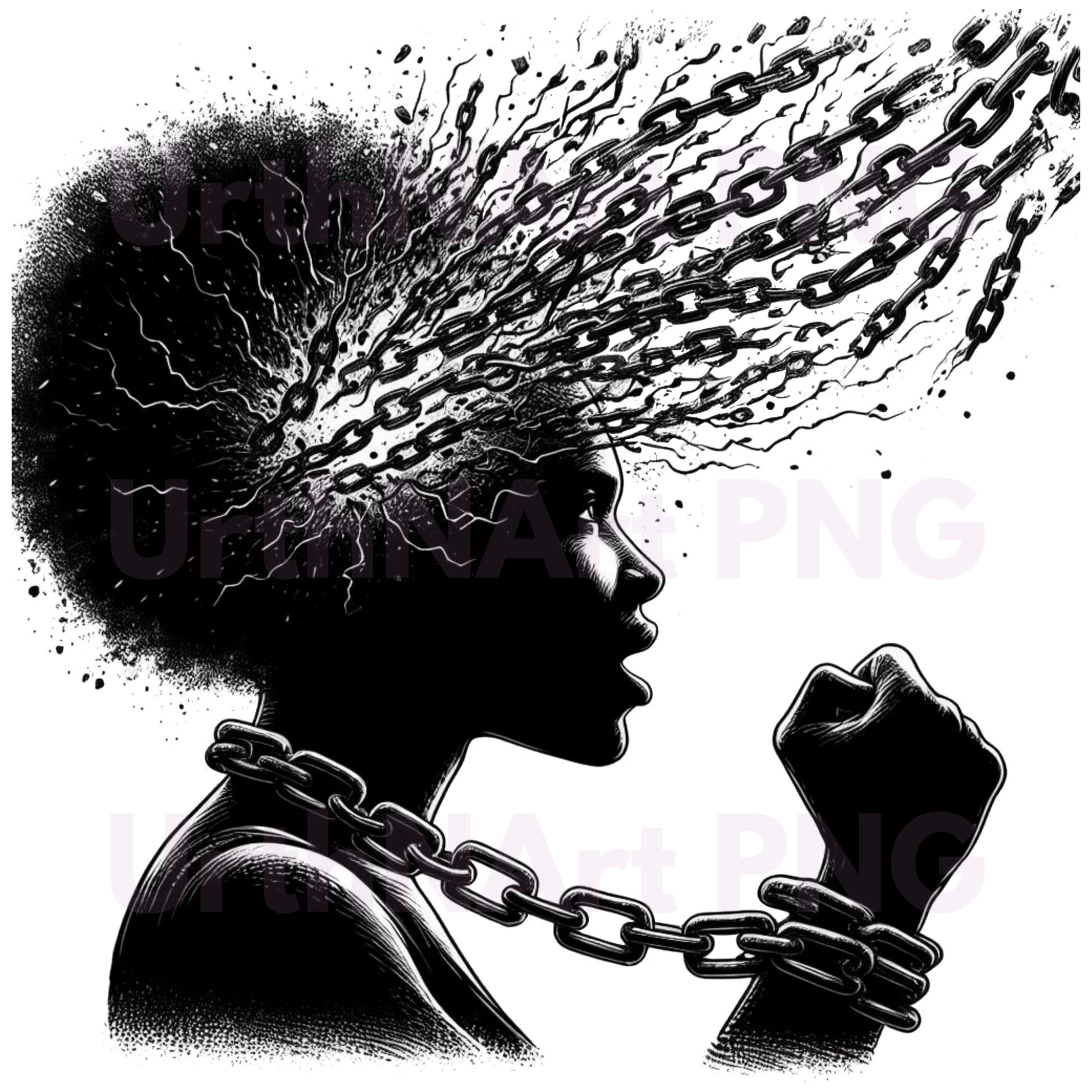 "Free the Mind" Feminine Liberation Art PNG – Digital Download - UrthNart